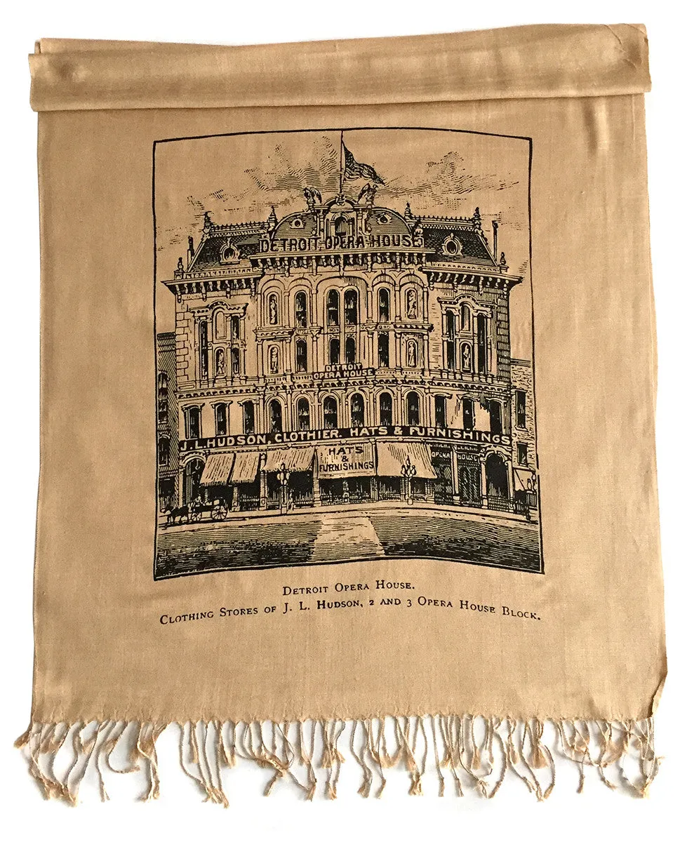 Detroit Opera House & Hudson's Printed Bamboo Scarf