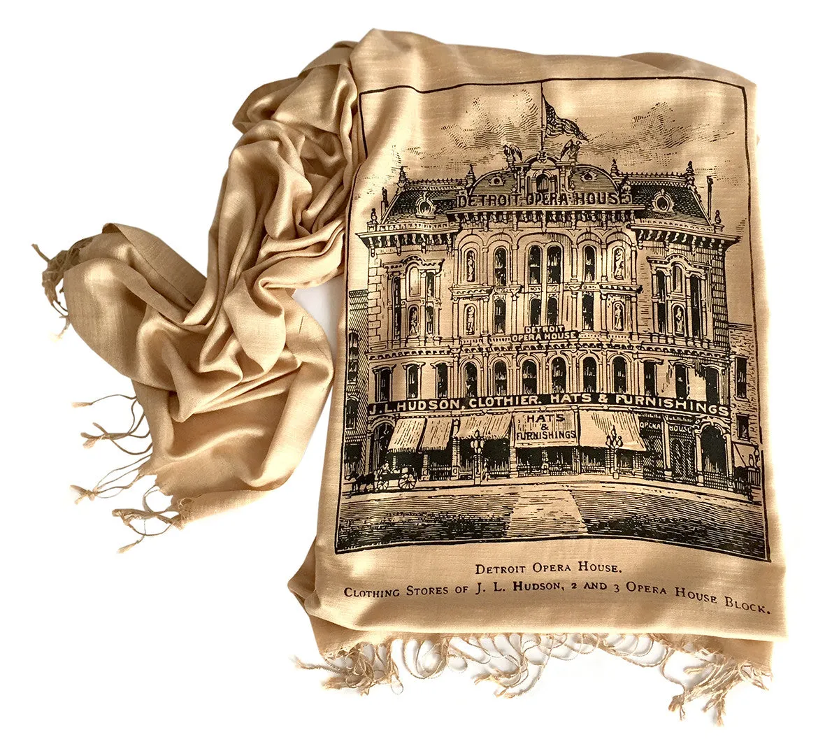 Detroit Opera House & Hudson's Printed Bamboo Scarf
