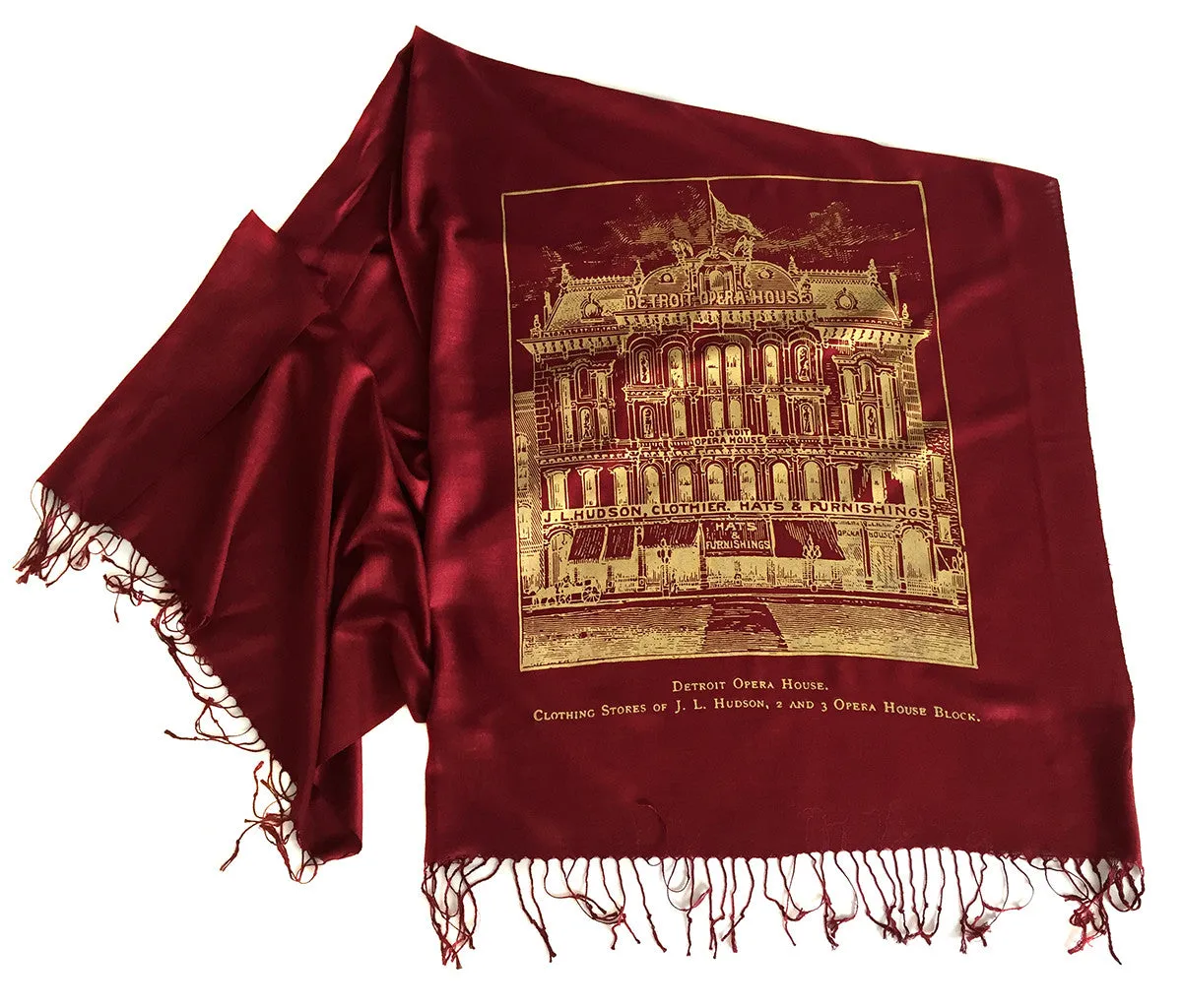 Detroit Opera House & Hudson's Printed Bamboo Scarf