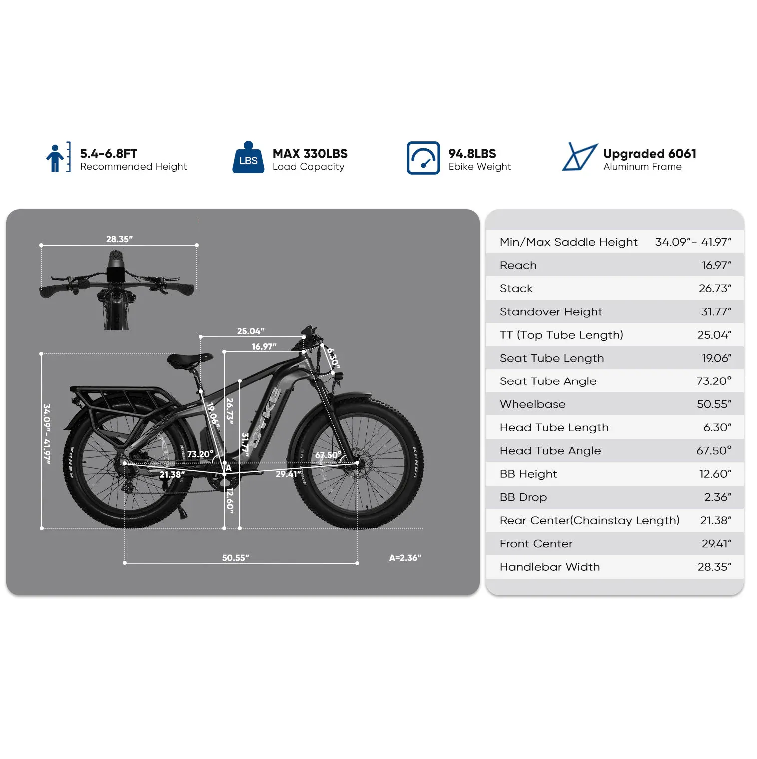 E-Joe 750W Cheetah Hunting Fat Tire Electric Bike