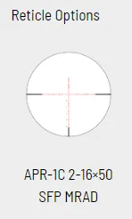 Element Helix HDLR 2-16x50 SFP APR-1C MRAD Scope