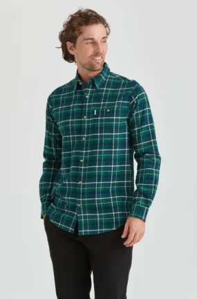 ERLA OF SWEDEN<BR>
Flannel Shirt<BR>
Grey, Green<BR>