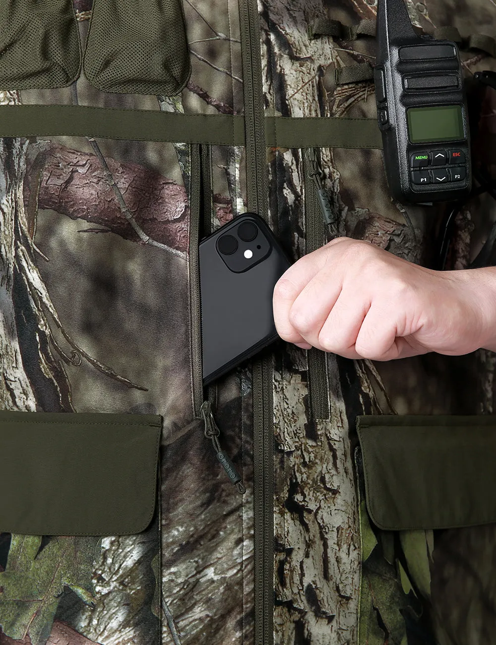 Final Sale - Men's Heated Hunting Vest - Camouflage, Mossy Oak® Country DNA (Apparel Only)