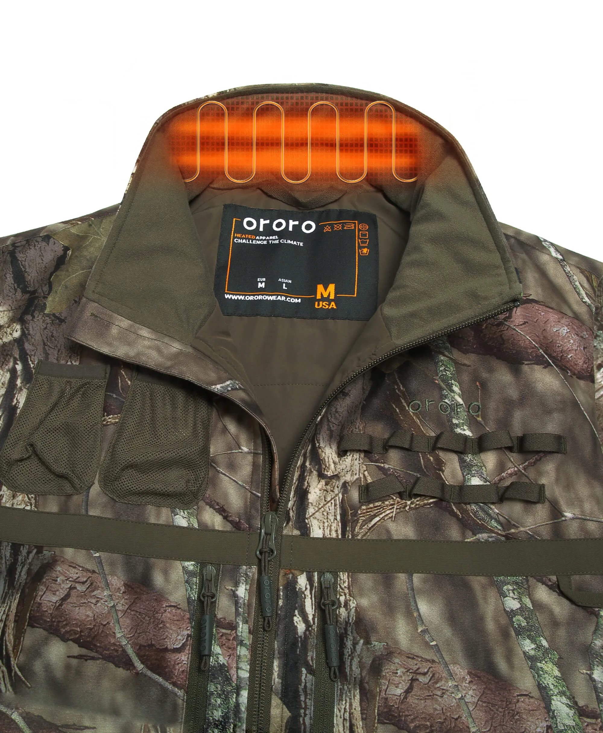Final Sale - Men's Heated Hunting Vest - Camouflage, Mossy Oak® Country DNA (Apparel Only)