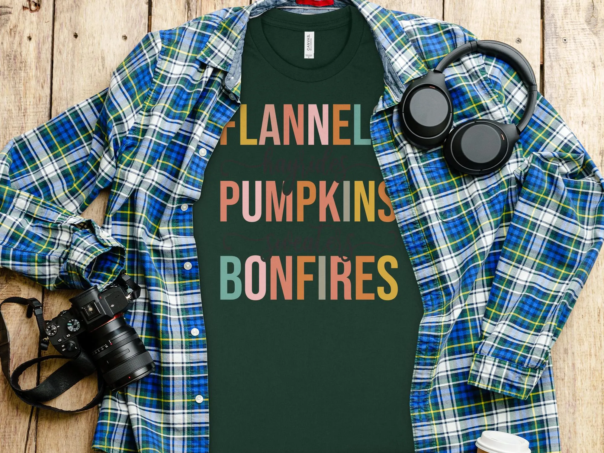 Flannels Hayrides Pumpkins Sweaters Bonfires Shirt, Tank, Sweatshirt & Matching Family Shirts. Fall or Thanksgiving Gift