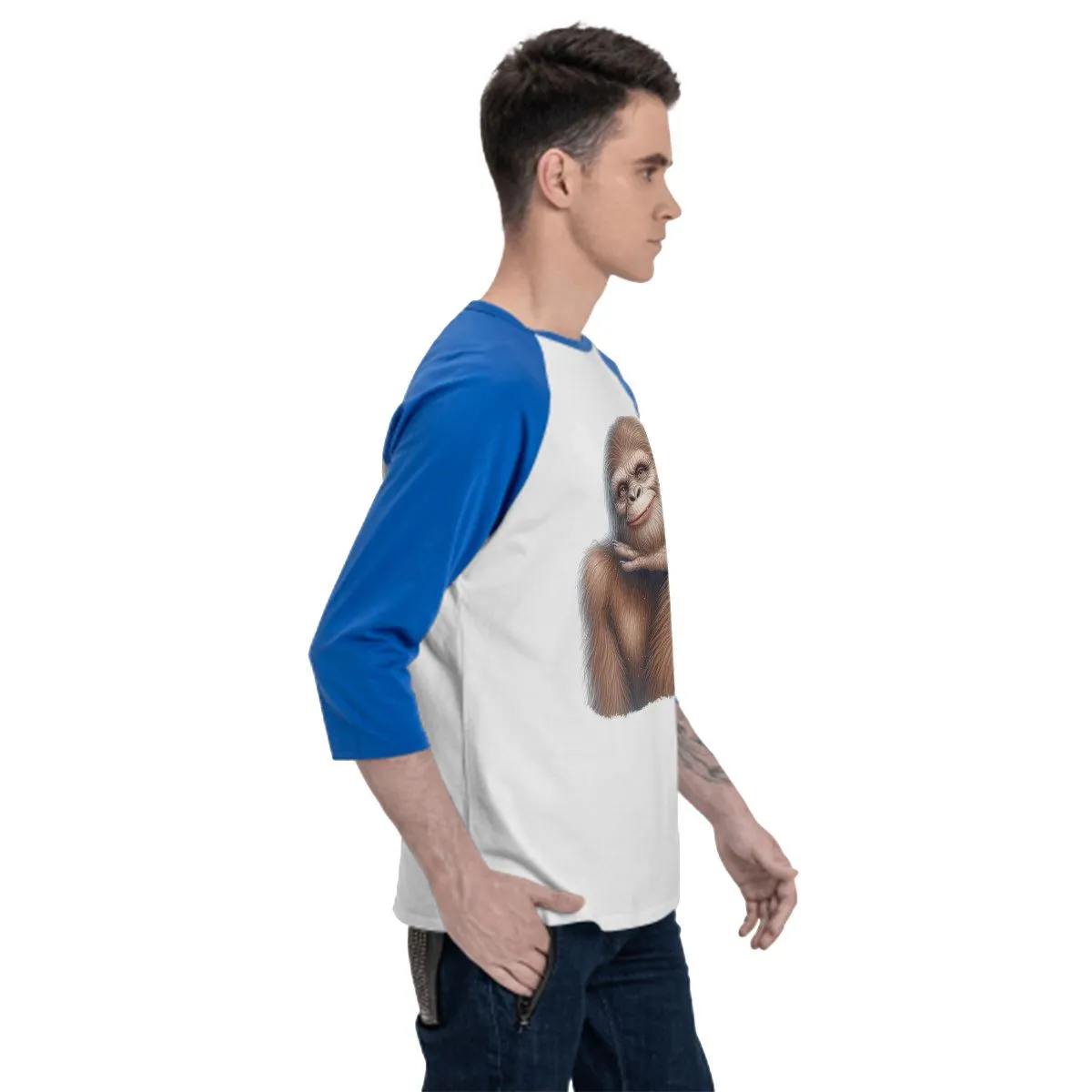 Flirty Female Sasquatch, Bigfoot 3/4 Sleeve Baseball Shirt