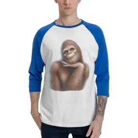 Flirty Female Sasquatch, Bigfoot 3/4 Sleeve Baseball Shirt