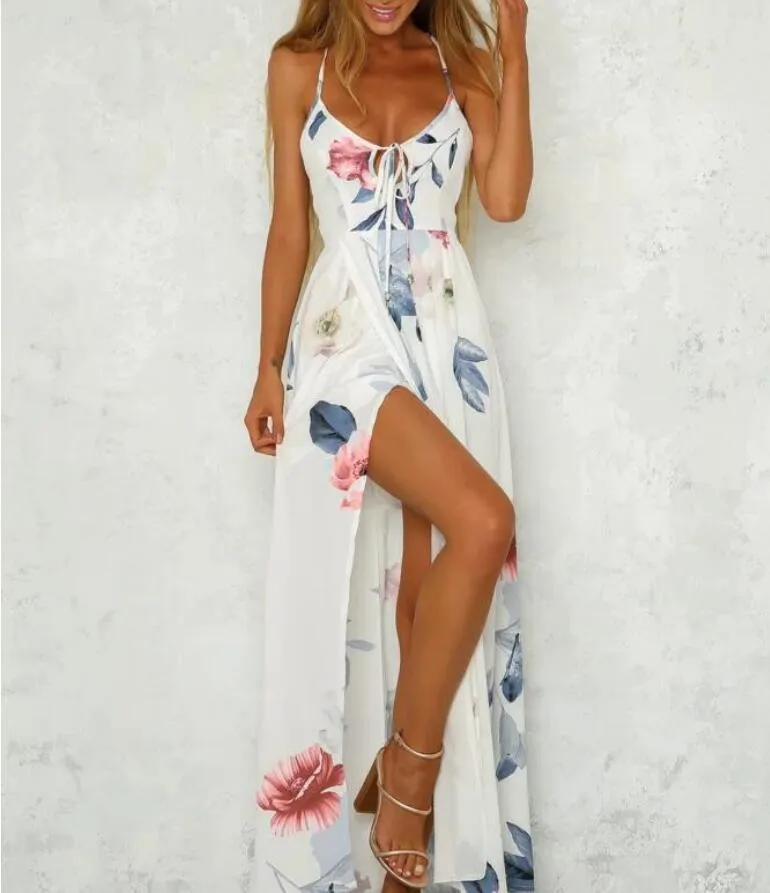 Floral Printed Plus Size Maxi Dress