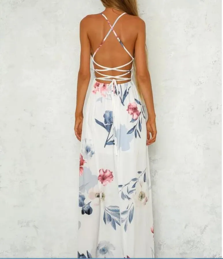 Floral Printed Plus Size Maxi Dress