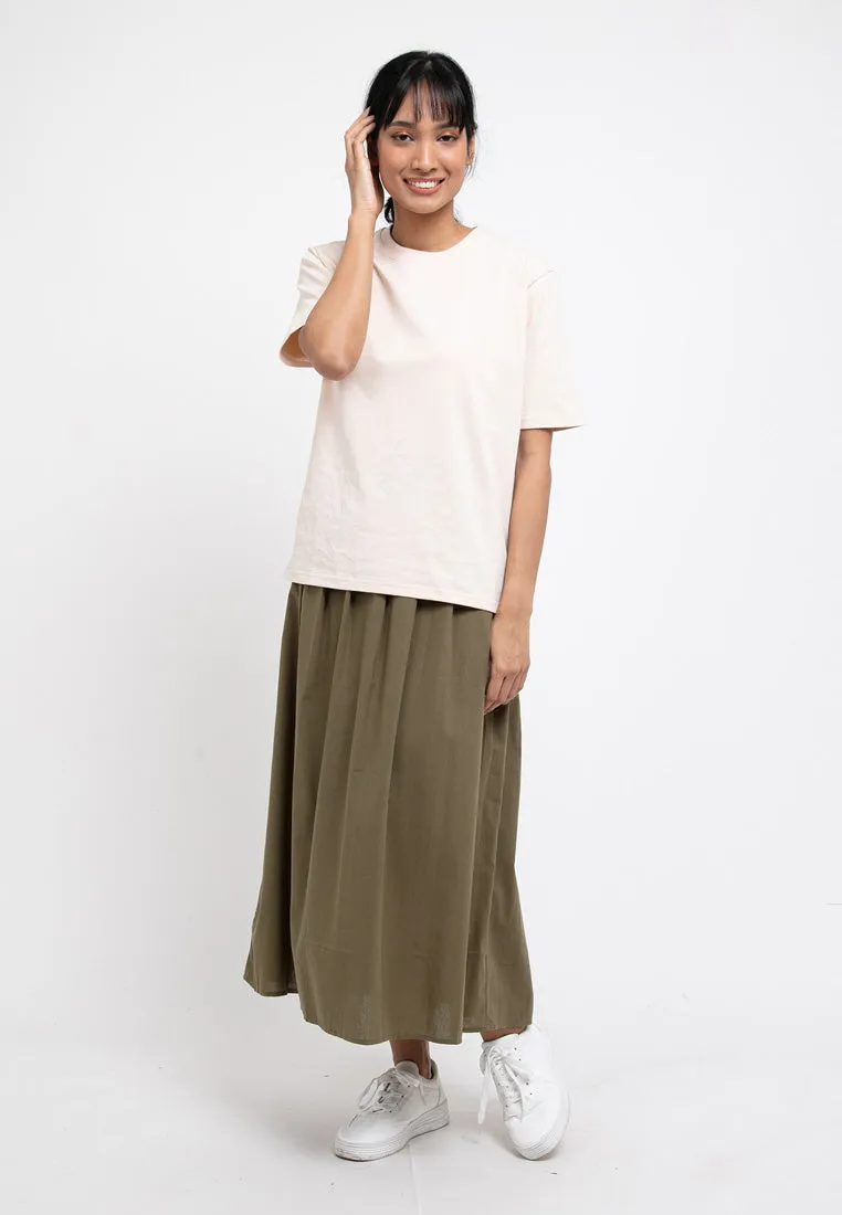 Forest Ladies Woven Pleated Midi Skirt Women Skirt | Skirt Perempuan - 885008