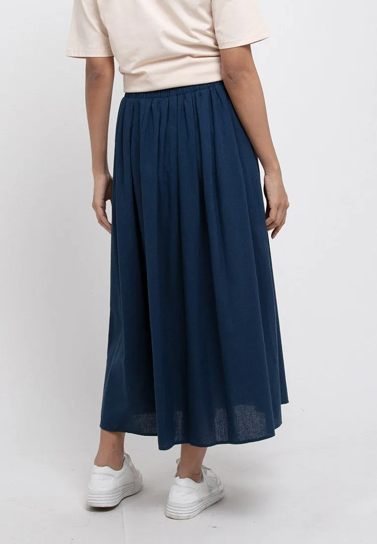 Forest Ladies Woven Pleated Midi Skirt Women Skirt | Skirt Perempuan - 885008