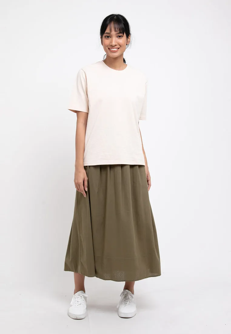 Forest Ladies Woven Pleated Midi Skirt Women Skirt | Skirt Perempuan - 885008