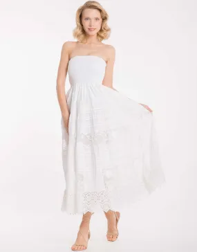 Gaia Bandeau Maxi Dress - White