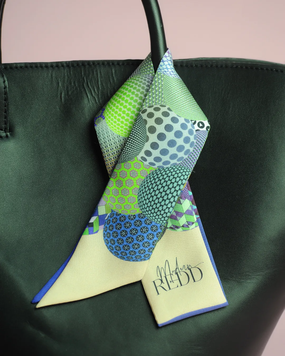 Haute Redd Beige Silk Twilly Scarf
