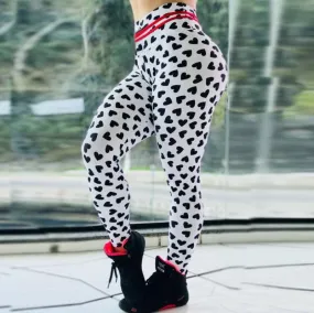 Heart Print Fitness Leggings
