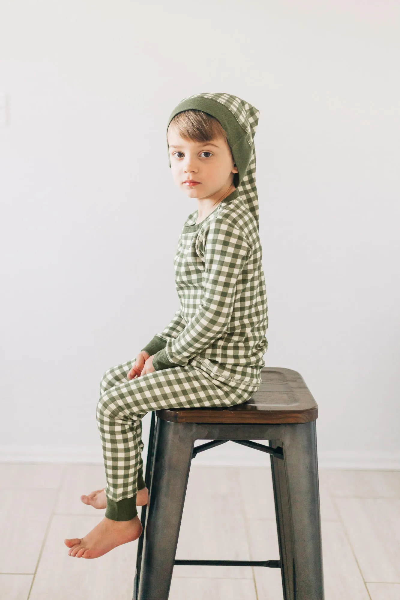 Holiday Kids' PJ & Cap Set | Christmas Eve Plaid