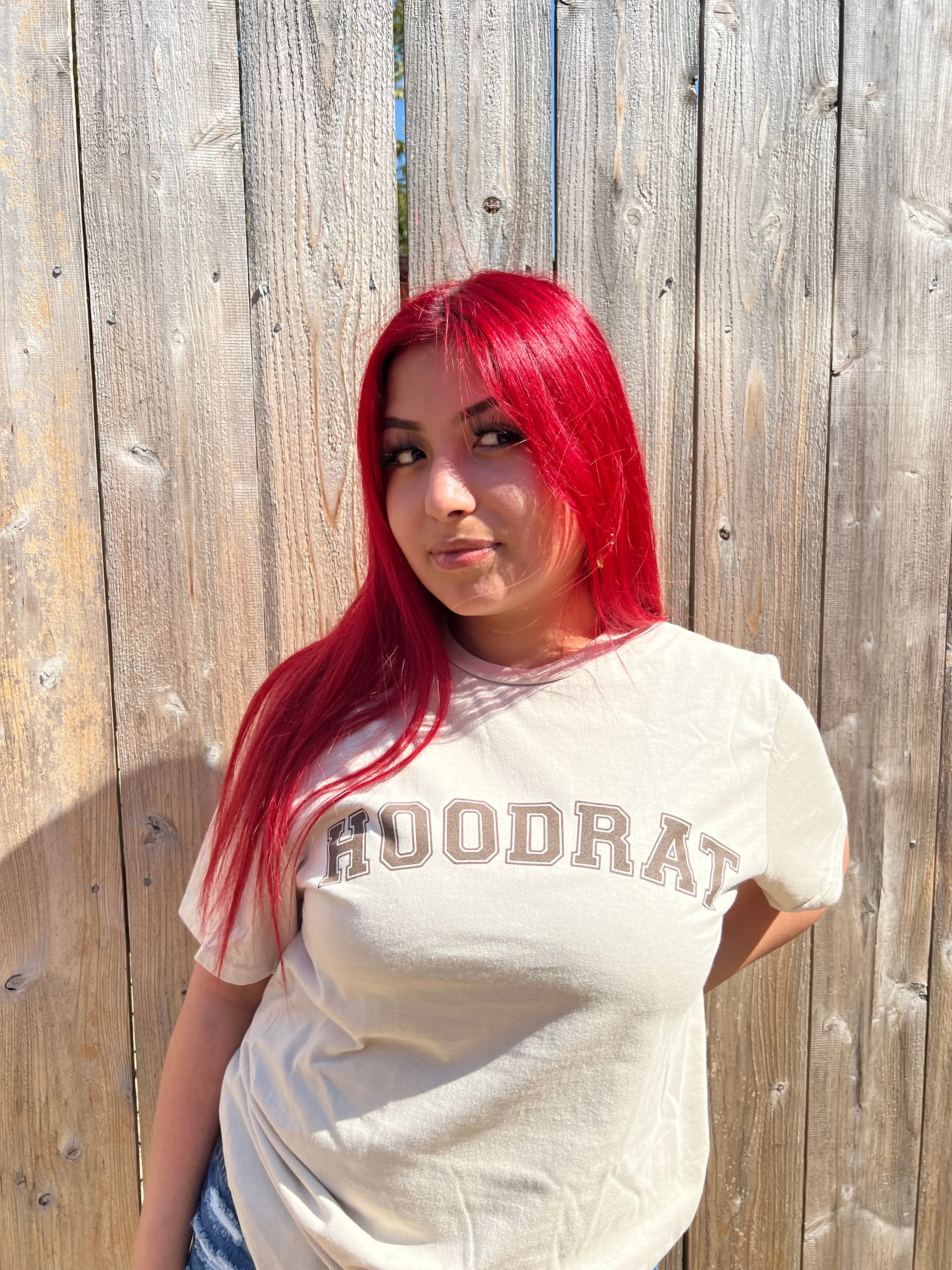 Hoodrat Tee Varsity Style - Brown