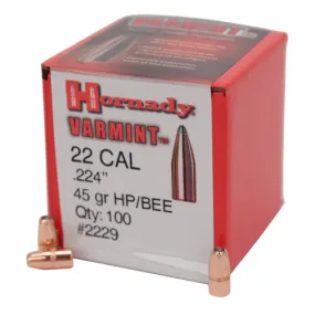 Hornady .224 22 Cal 45gr BEE Projectiles - 100pk