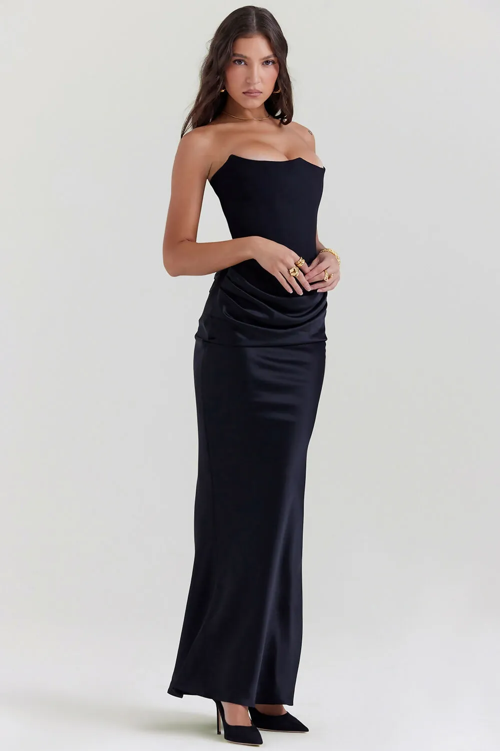 House of CB Persephone Black Strapless Corset