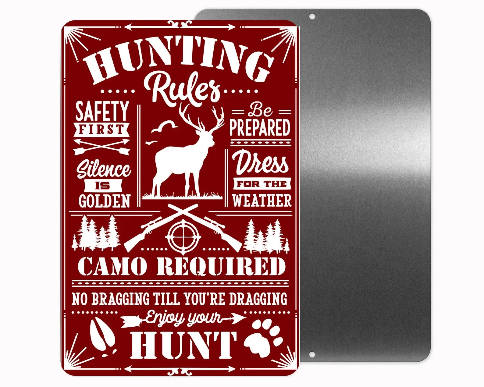 Hunting Rule Sign 12x18