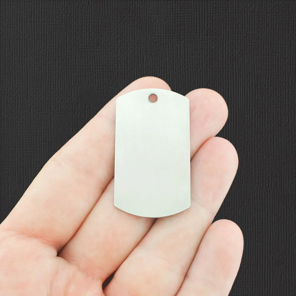 If it flies, Stainless Steel Dog Tag Charms - it dies! - BFS024-7803