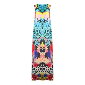Inoa Monrovian 12001 Multicoloured Silk Flowing Maxi Dress