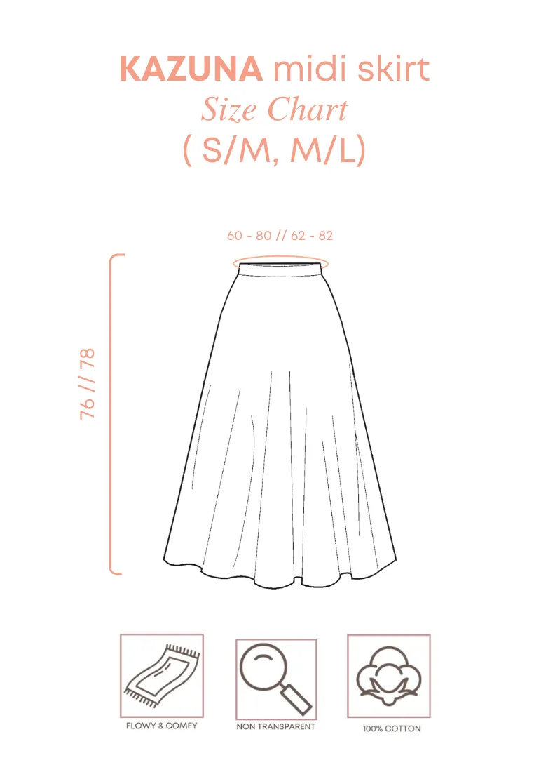 KAZUNA Midi Skirt - Black