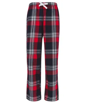 Kids tartan lounge pants | Red/Navy Check