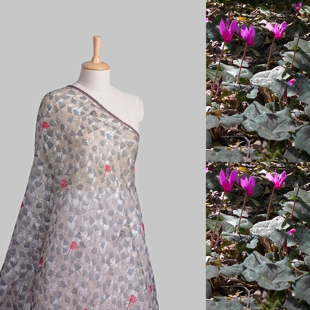 Kota Silk Handwoven Hand Block Printed Shoulder Wrap