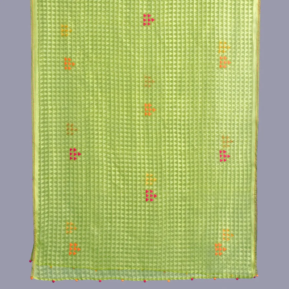 Kota Silk Handwoven Hand Block Printed Shoulder Wrap