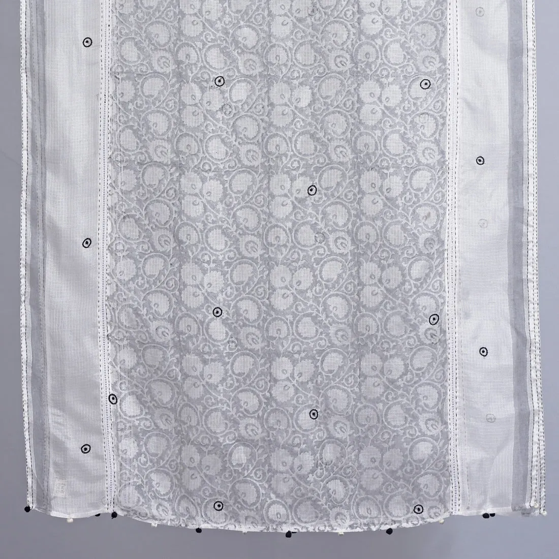 Kota Silk Handwoven Hand Block Printed Shoulder Wrap