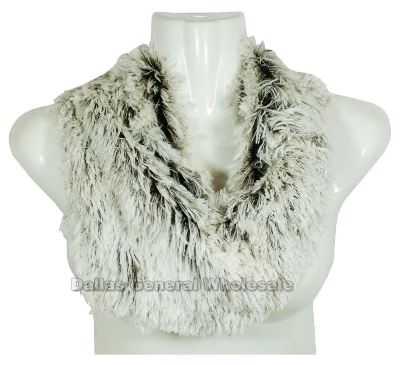 Ladies Fashion Fur Infinity Circle Scarf Wholesale
