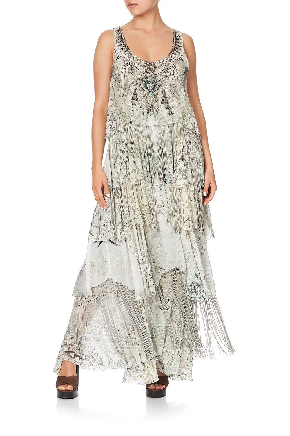 LAYERED FRILL LONG DRESS DAINTREE DREAMING