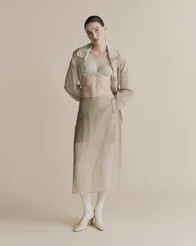 Light Green Organza Wrap Skirt