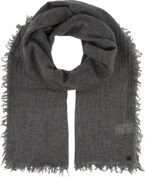 LIGHTWEIGHT WOOL SOLID FRINGE EVENING WRAP