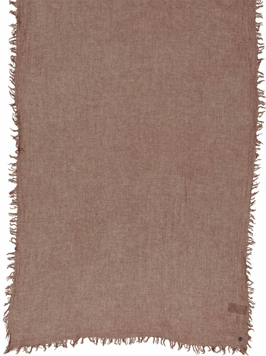 LIGHTWEIGHT WOOL SOLID FRINGE EVENING WRAP