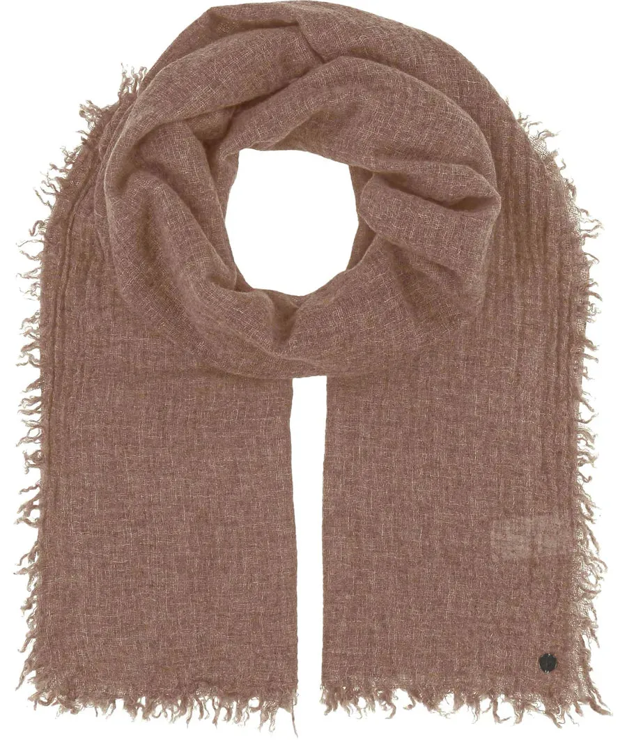LIGHTWEIGHT WOOL SOLID FRINGE EVENING WRAP