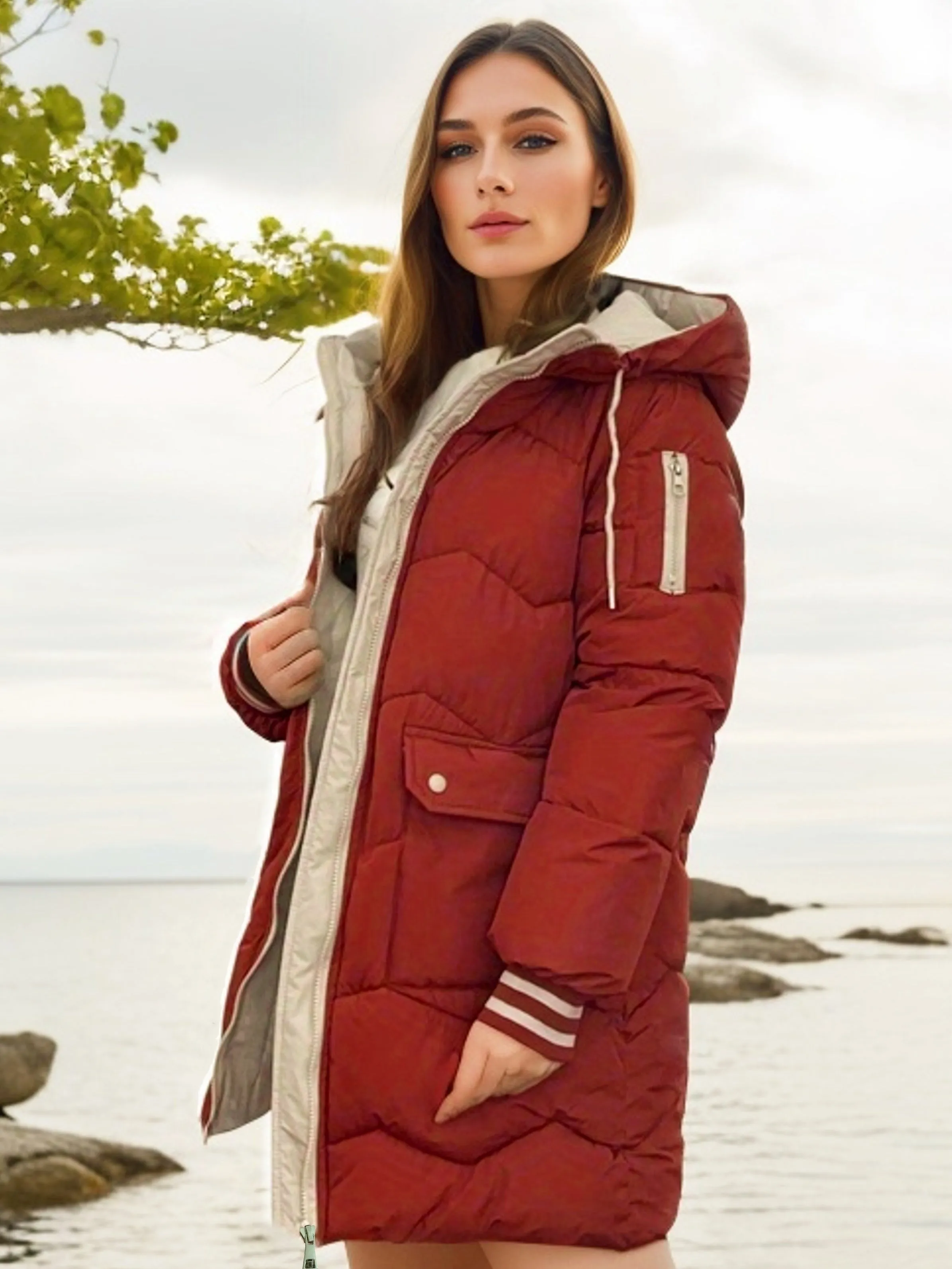 Lila | Women's Warm Winter Puffer Jacket - Stylish, Insulated Coat for Cold Weather - Water-Resistant & Comfortable