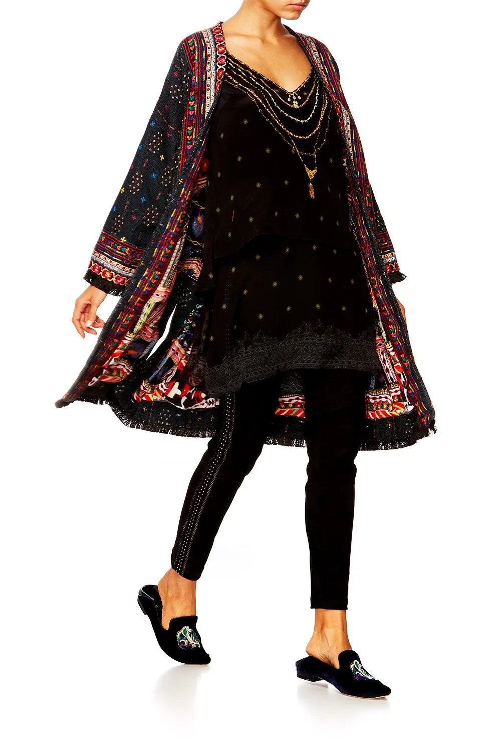 LONG COAT WITH SPLITS SONGS ON THE LAWN