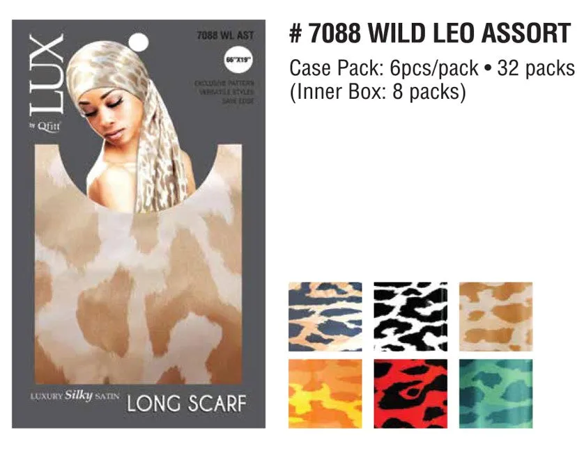 LUXURY SILKY SATIN LONG SCARF 4 COLORS