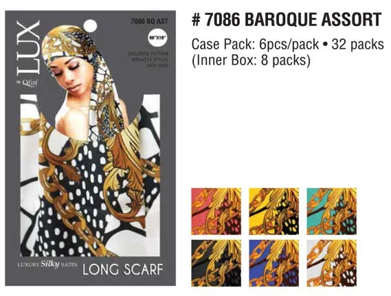 LUXURY SILKY SATIN LONG SCARF 4 COLORS