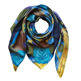 Maharaja's Rifle – Sienna, Large Silk Scarf