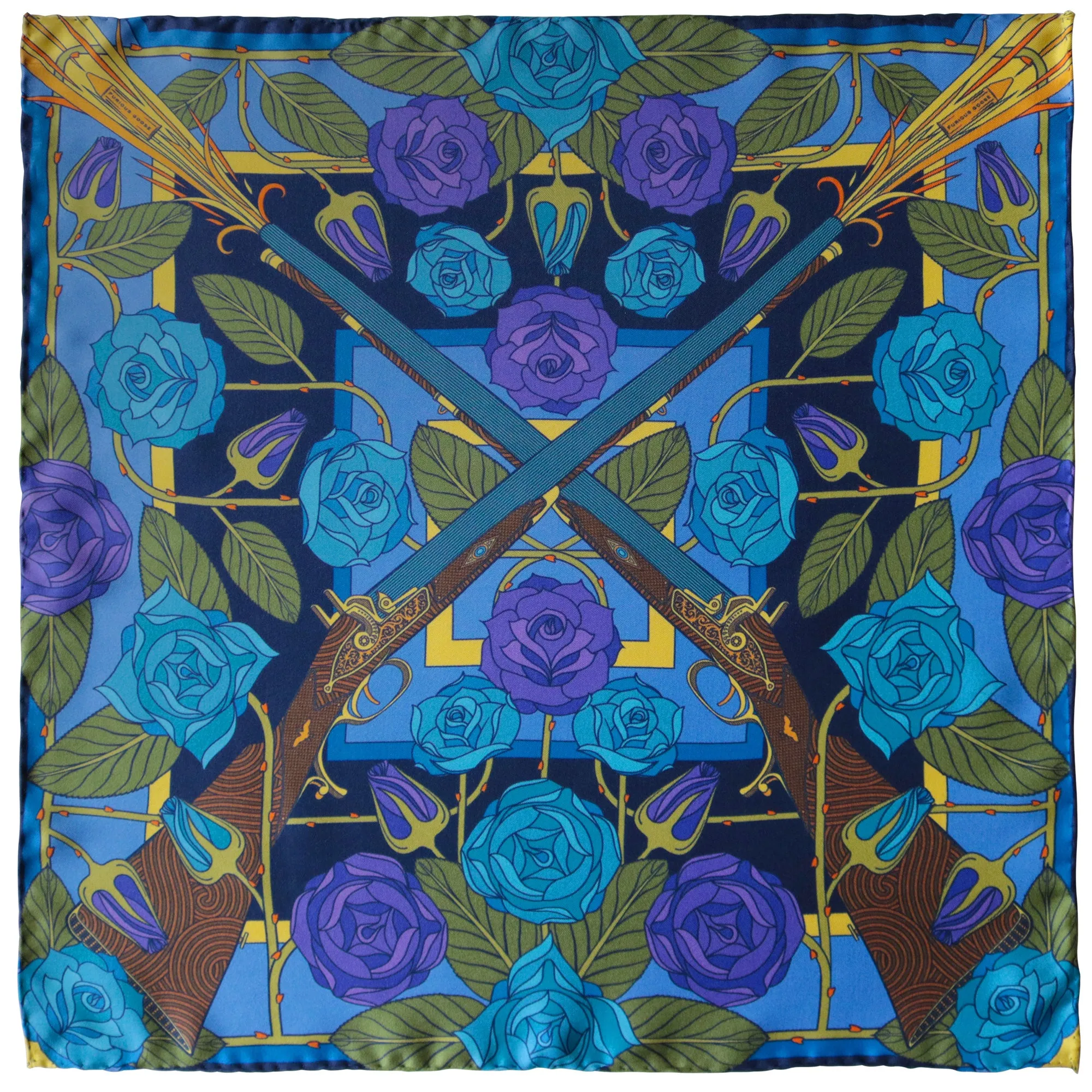 Maharaja's Rifle – Sienna, Large Silk Scarf