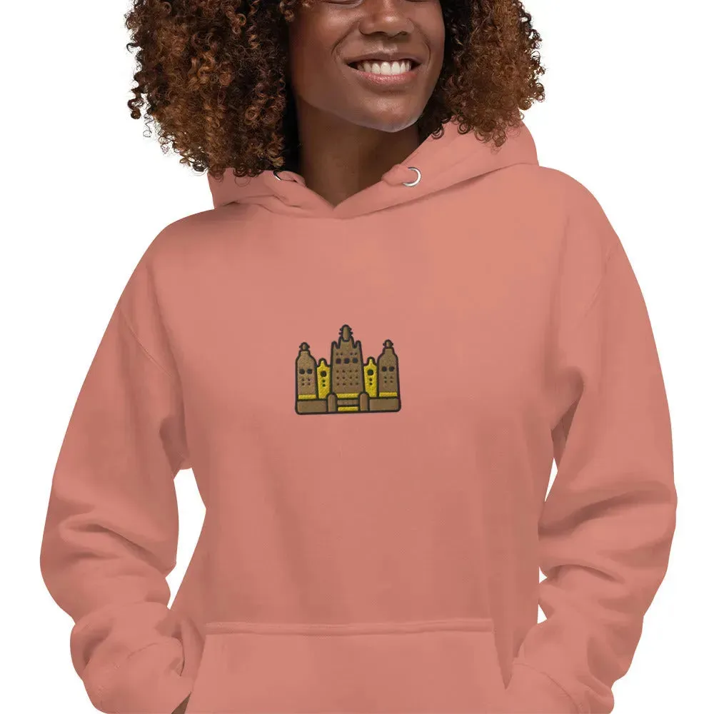 Malian Great Mosque Embroidered Hoodie