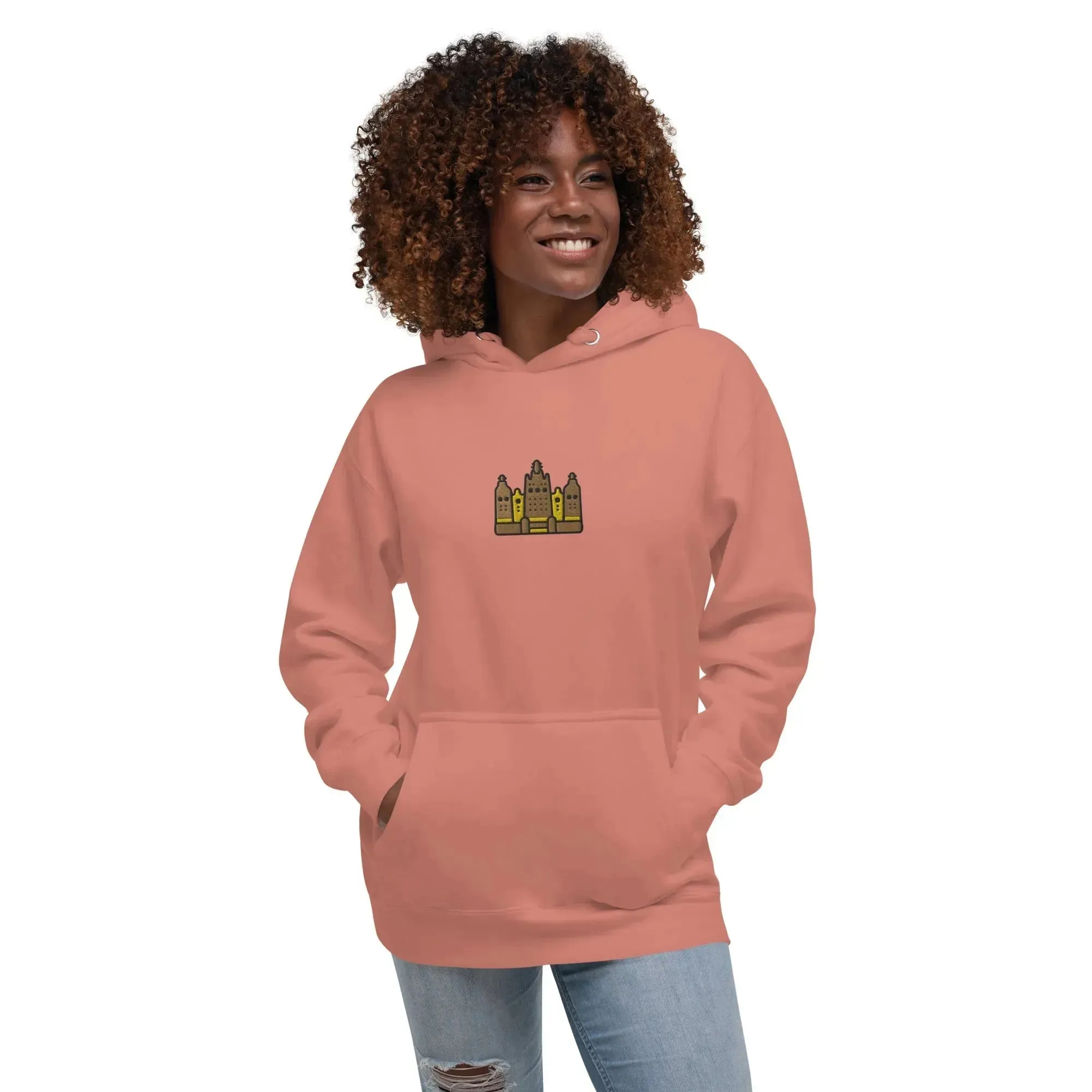 Malian Great Mosque Embroidered Hoodie