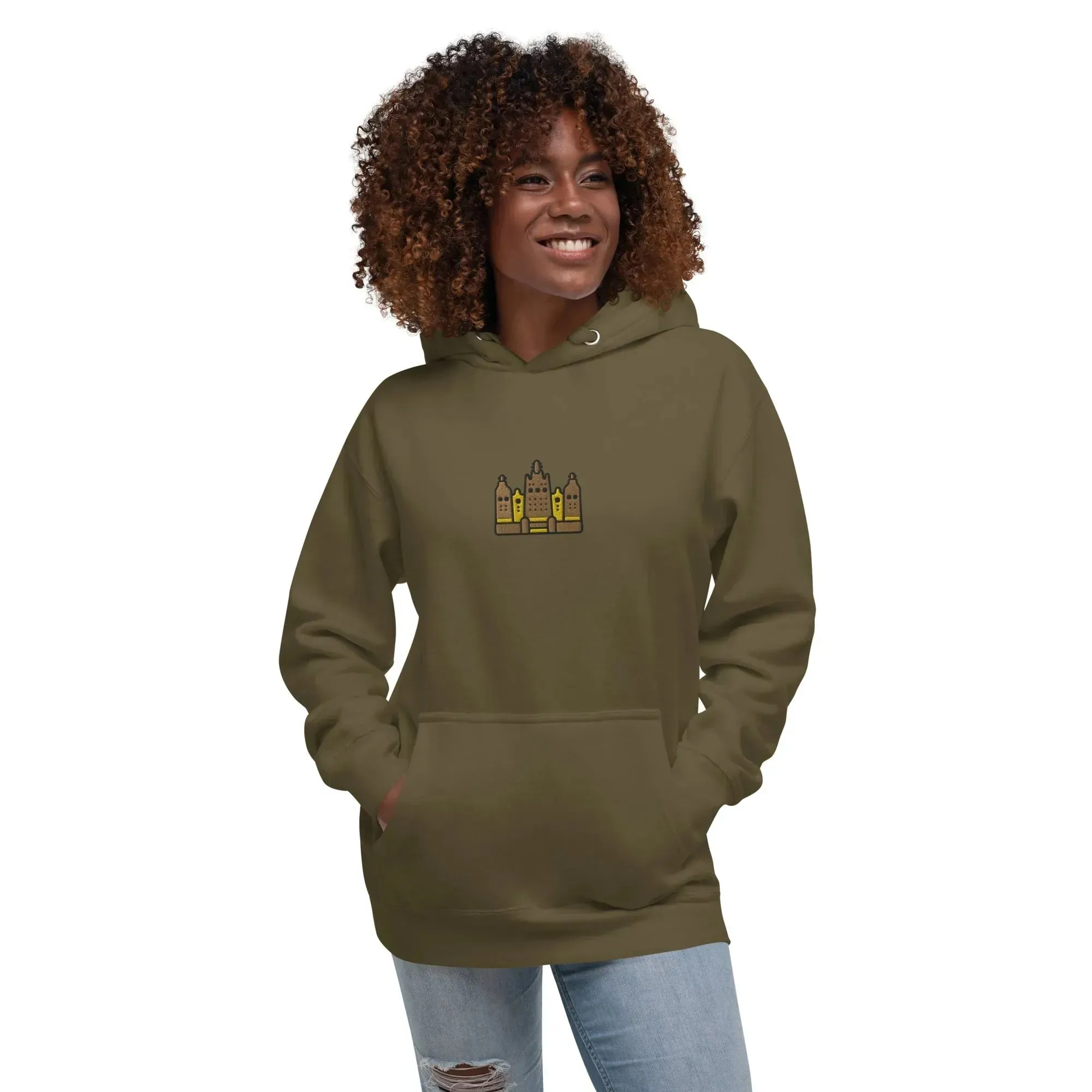 Malian Great Mosque Embroidered Hoodie