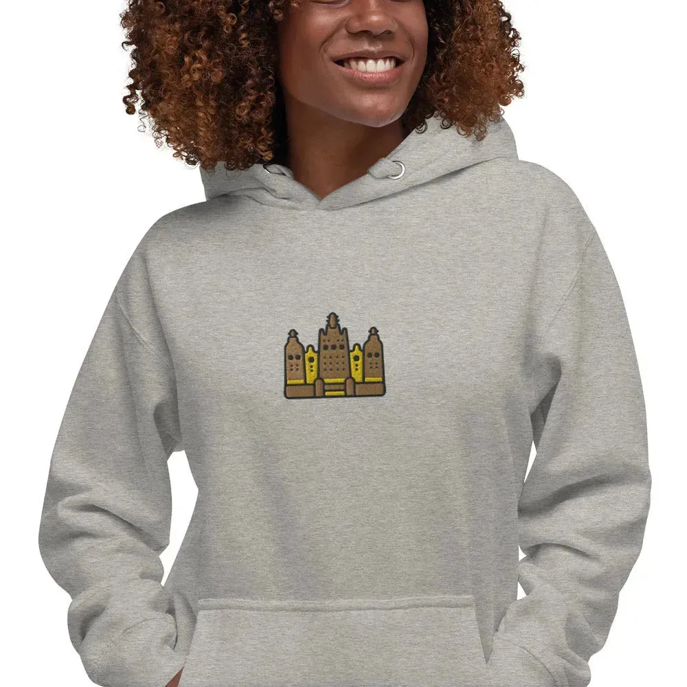 Malian Great Mosque Embroidered Hoodie