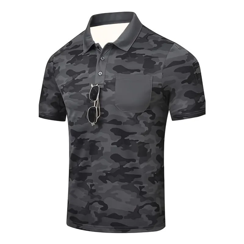 Men's Camouflage Lapel Outdoor Camouflage Lapel POLO Shirt 38750244X