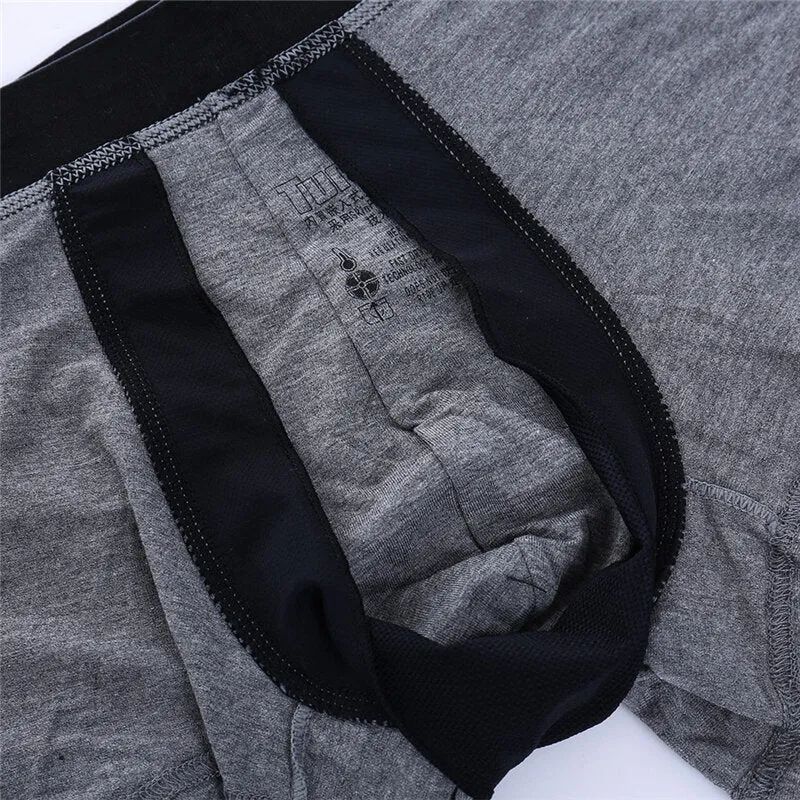 Men's Casual Breathable Anti-Movement U-Convex Pouch Lift-Up Boxers Underwear
