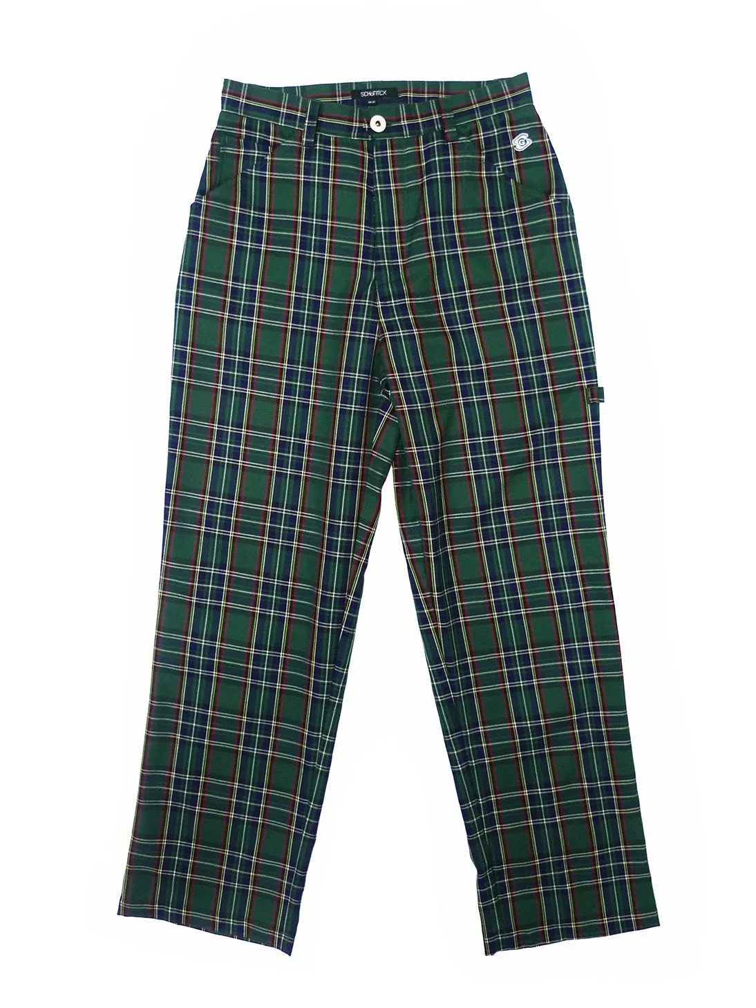 Men's Long Checkered Pants (Navy/White/Red)